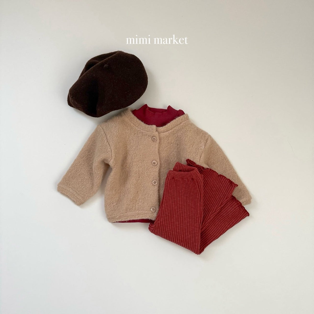 ［mimimarket］peach turtleneck tee
