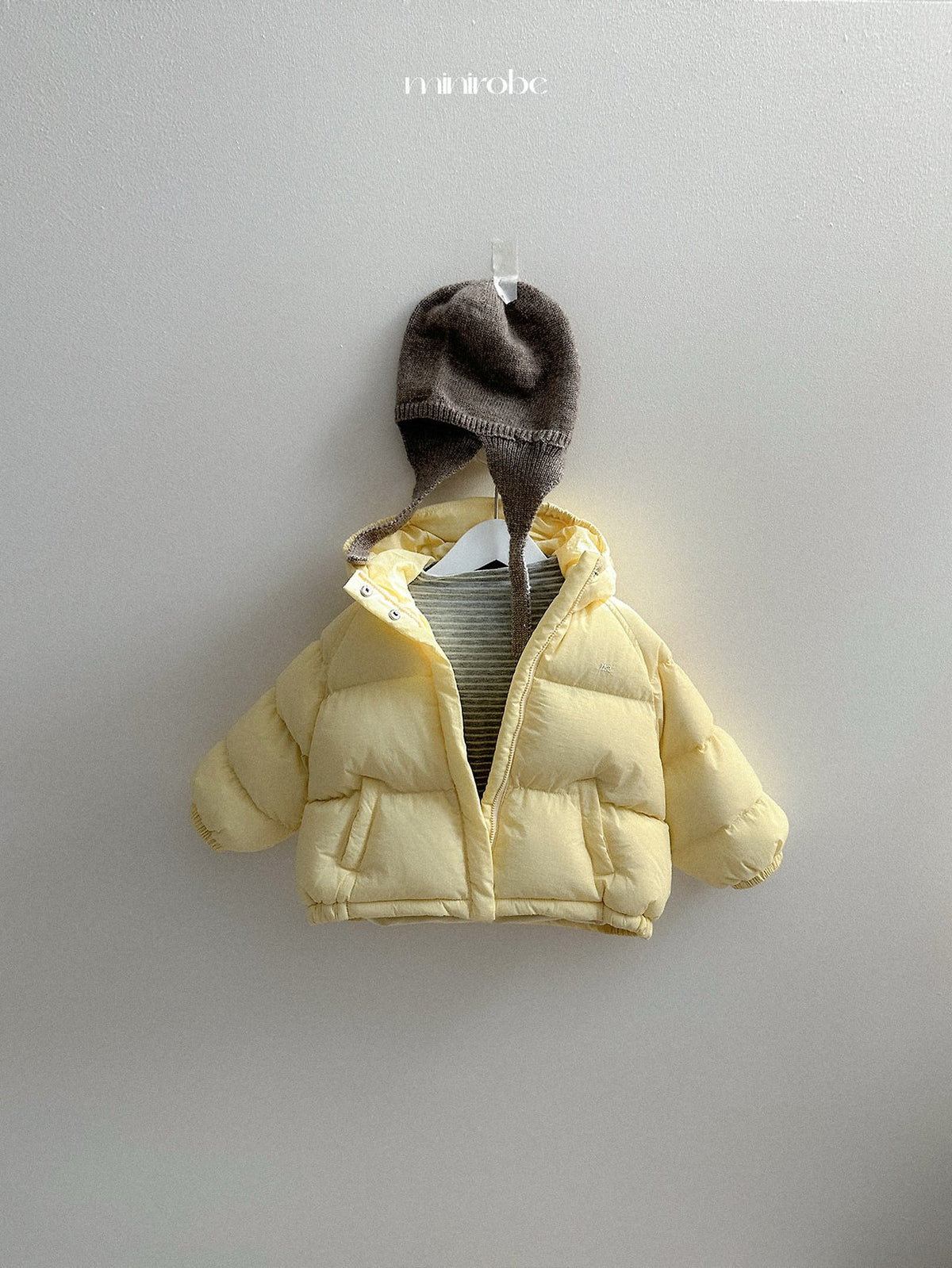 ［minirobe］roro hooded padded jacket