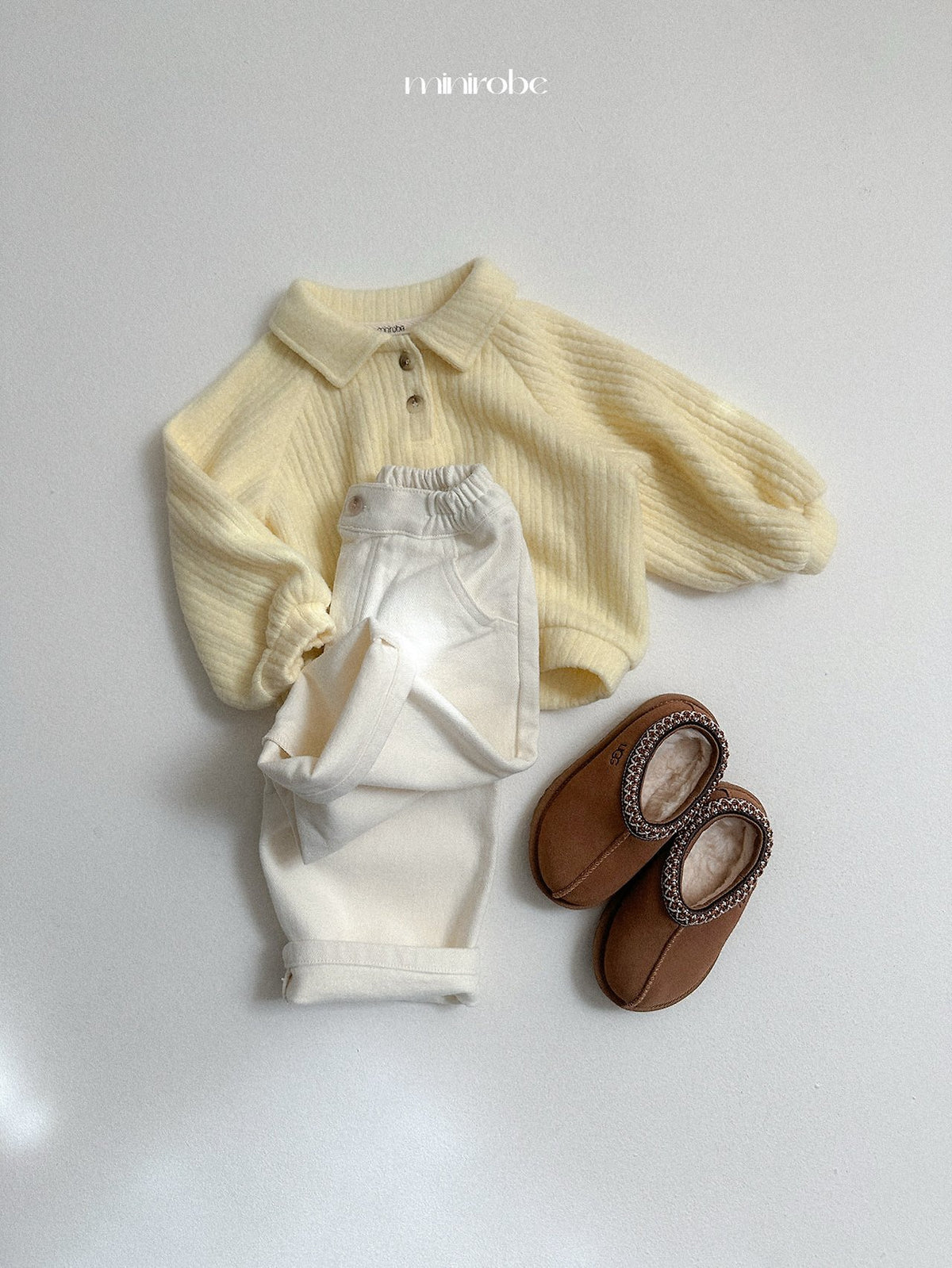 ［minirobe］boy collared sweatshirt