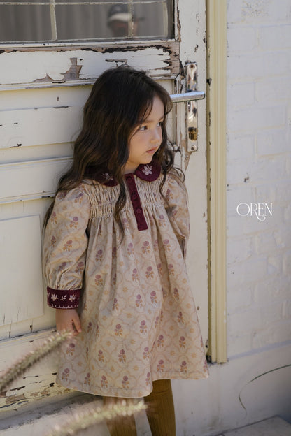 ［OREN］camilla contrast collar dress