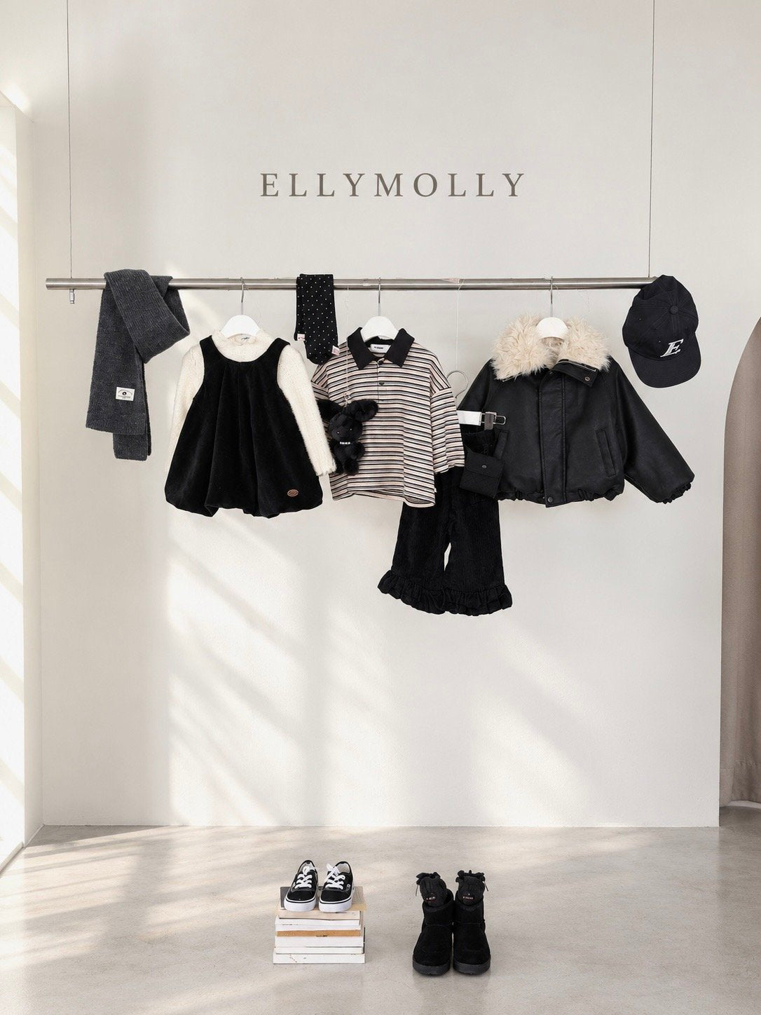 ［ellymolly］click peach collar tee