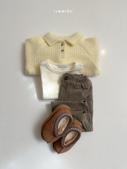 ［minirobe］boy collared sweatshirt