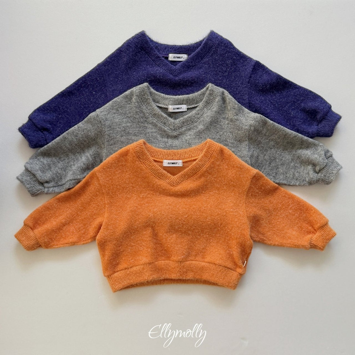 ［ellymolly］chicago brushed v-neck