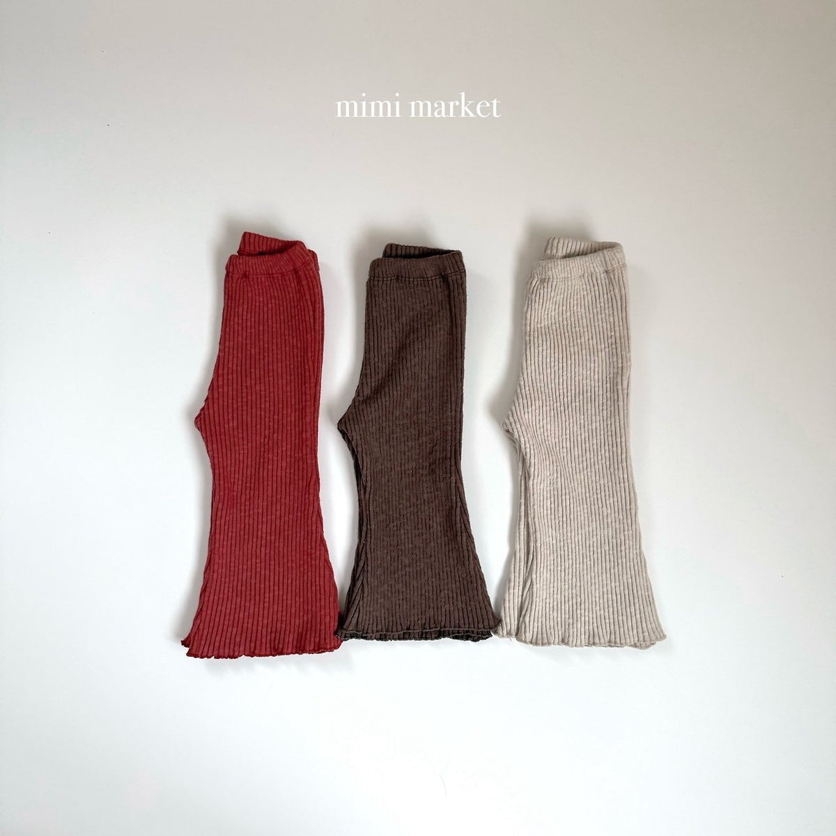 ［mimimarket］ribbed flare leggings