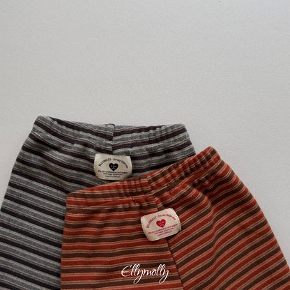 ［ellymolly］latte stripe bootcut