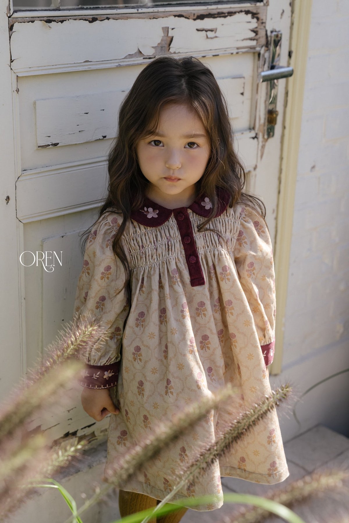 ［OREN］camilla contrast collar dress