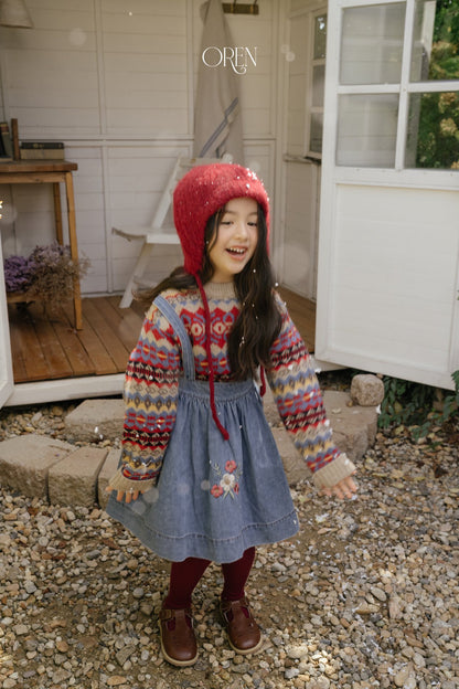 ［OREN］bluemay denim jumper skirt