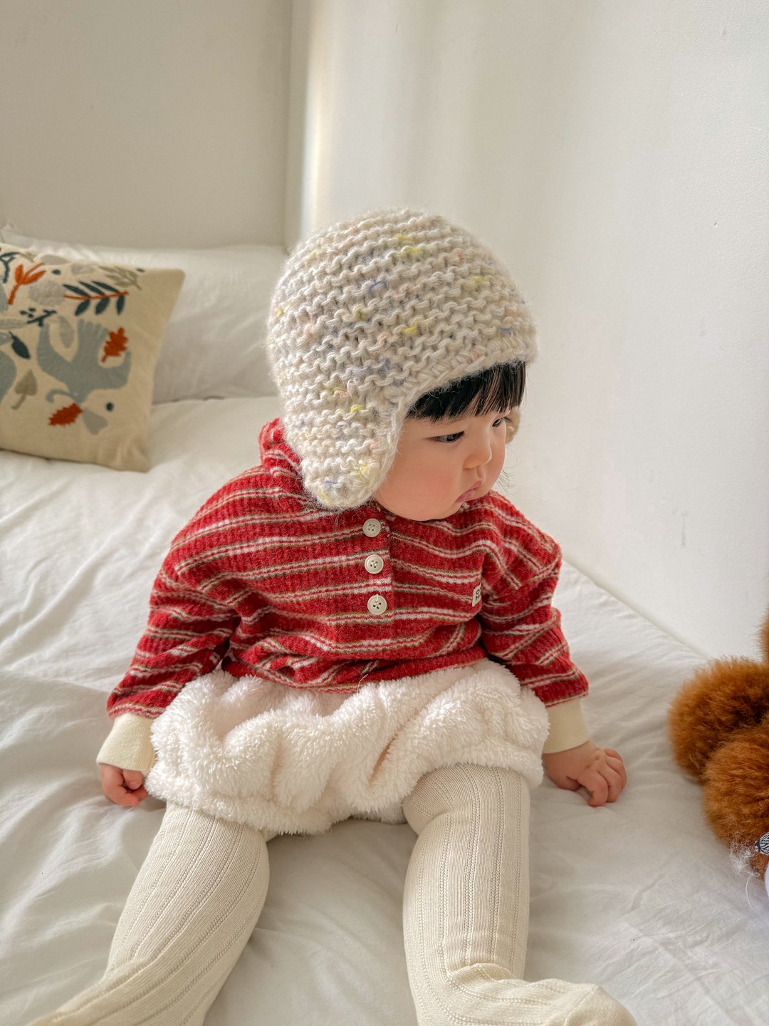 ［ONU］fluffy hood Tops