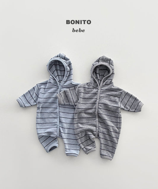 ［BONITO］stripe terry hood suit