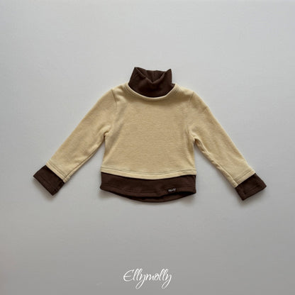 ［ellymolly］brushed color turtleneck