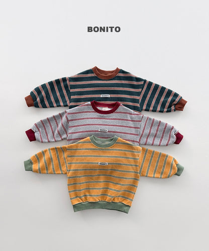 ［BONITO］monica stripe sweatshirt