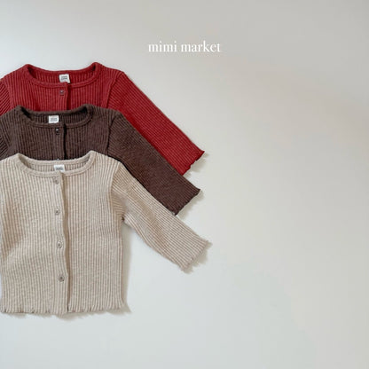 ［mimimarket］ribbed cardigan