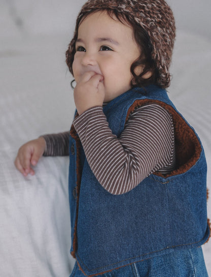 ［ONU］boucle denim vest
