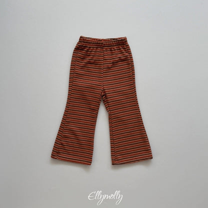 ［ellymolly］latte stripe bootcut