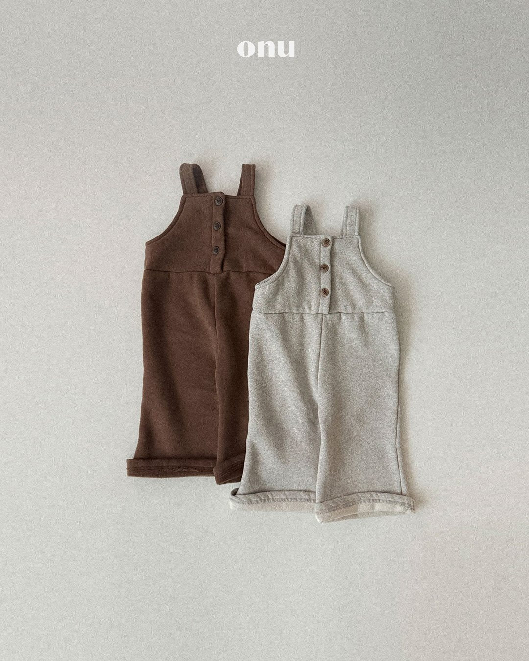 ［ONU］fleece sweat overall