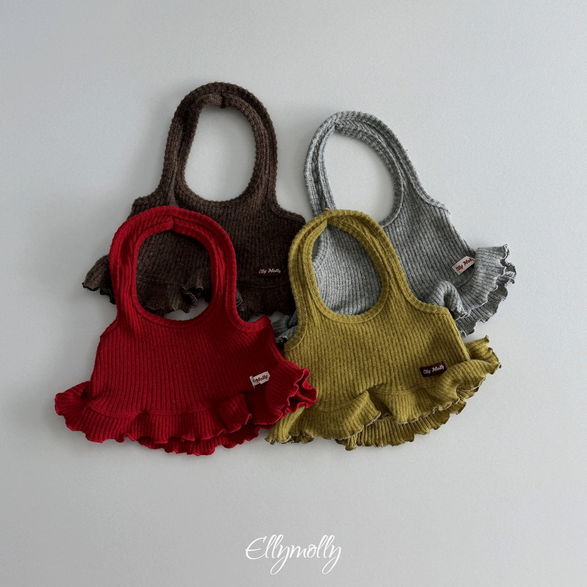 ［ellymolly］wool rib halter top