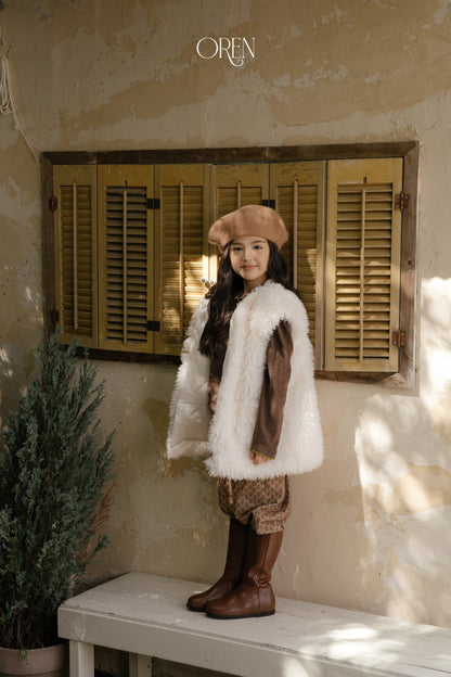 ［OREN］shirley fleece fur vest
