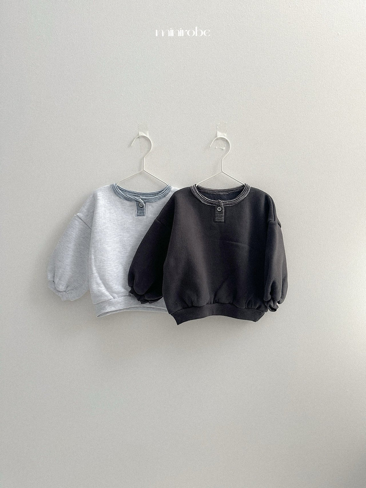 ［minirobe］popo placket sweatshirt