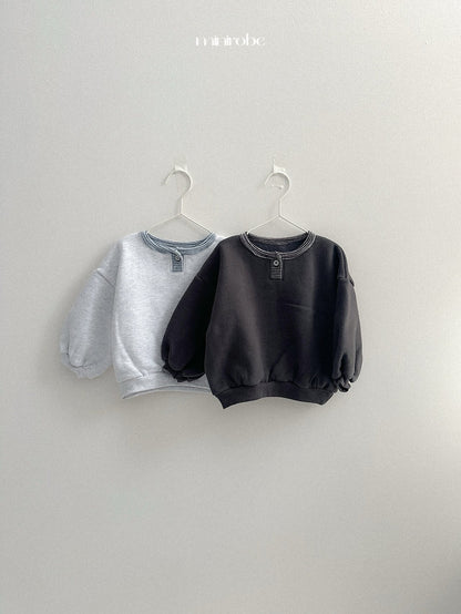 ［minirobe］popo placket sweatshirt