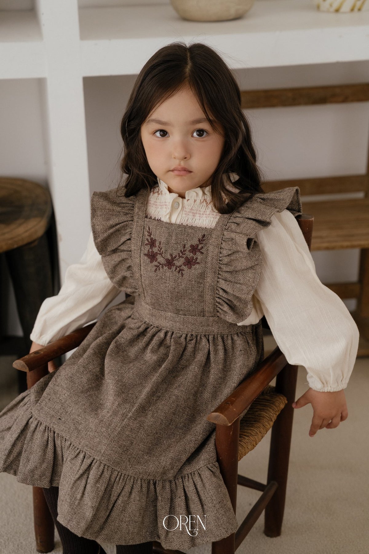 ［OREN］solene pinafore dress