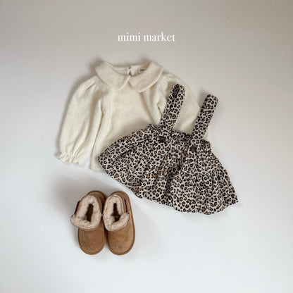 ［mimimarket］leopard corduroy kang skirt