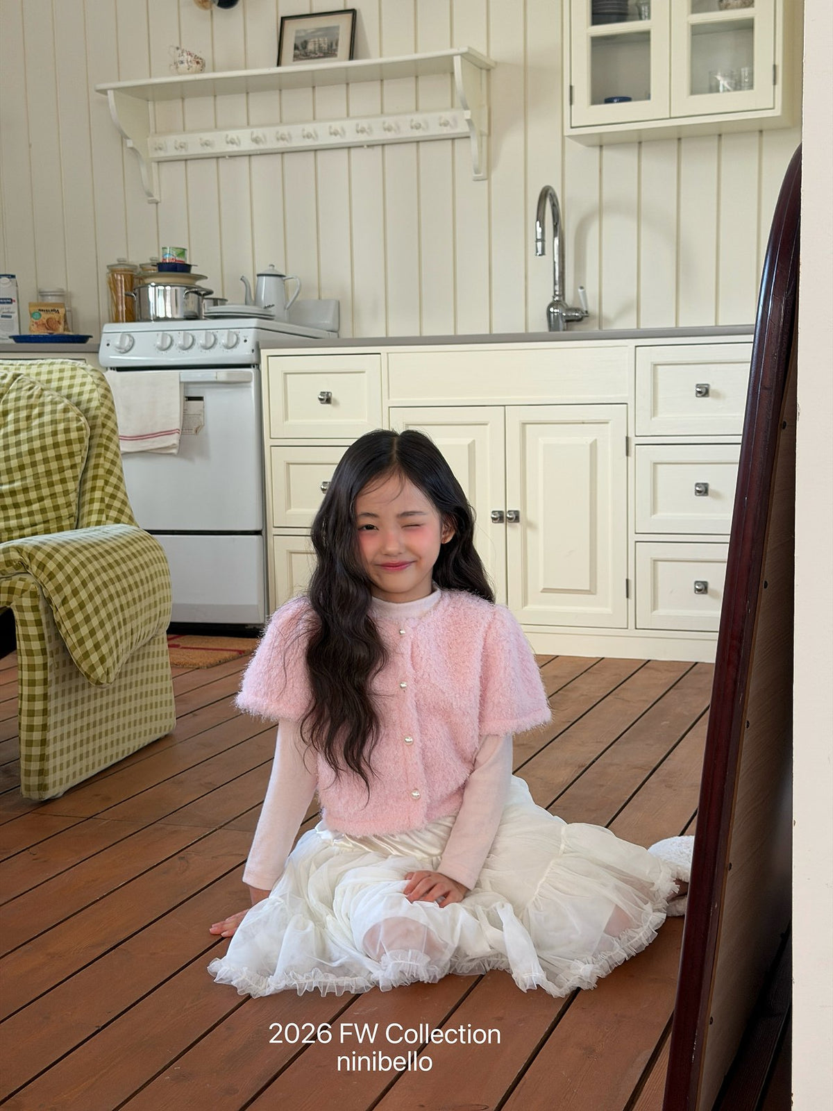 ［ninibello］snowbell short sleeve cardigan