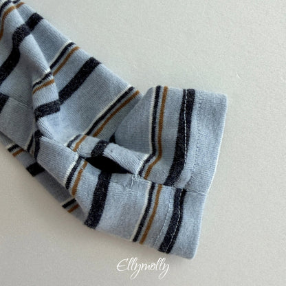 ［ellymolly］snow warmer stripe turtleneck