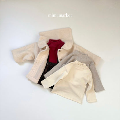 ［mimimarket］peach turtleneck tee