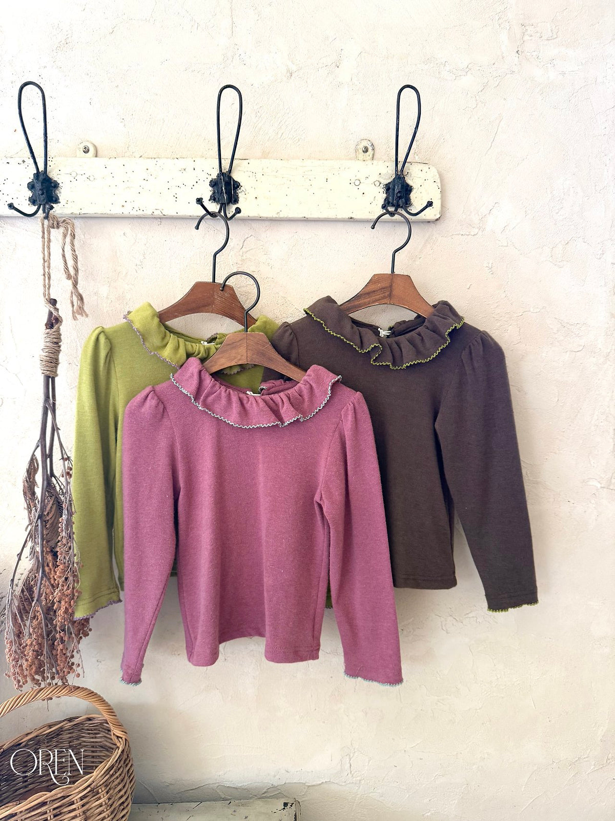 ［OREN］blooming frill picot t-shirt