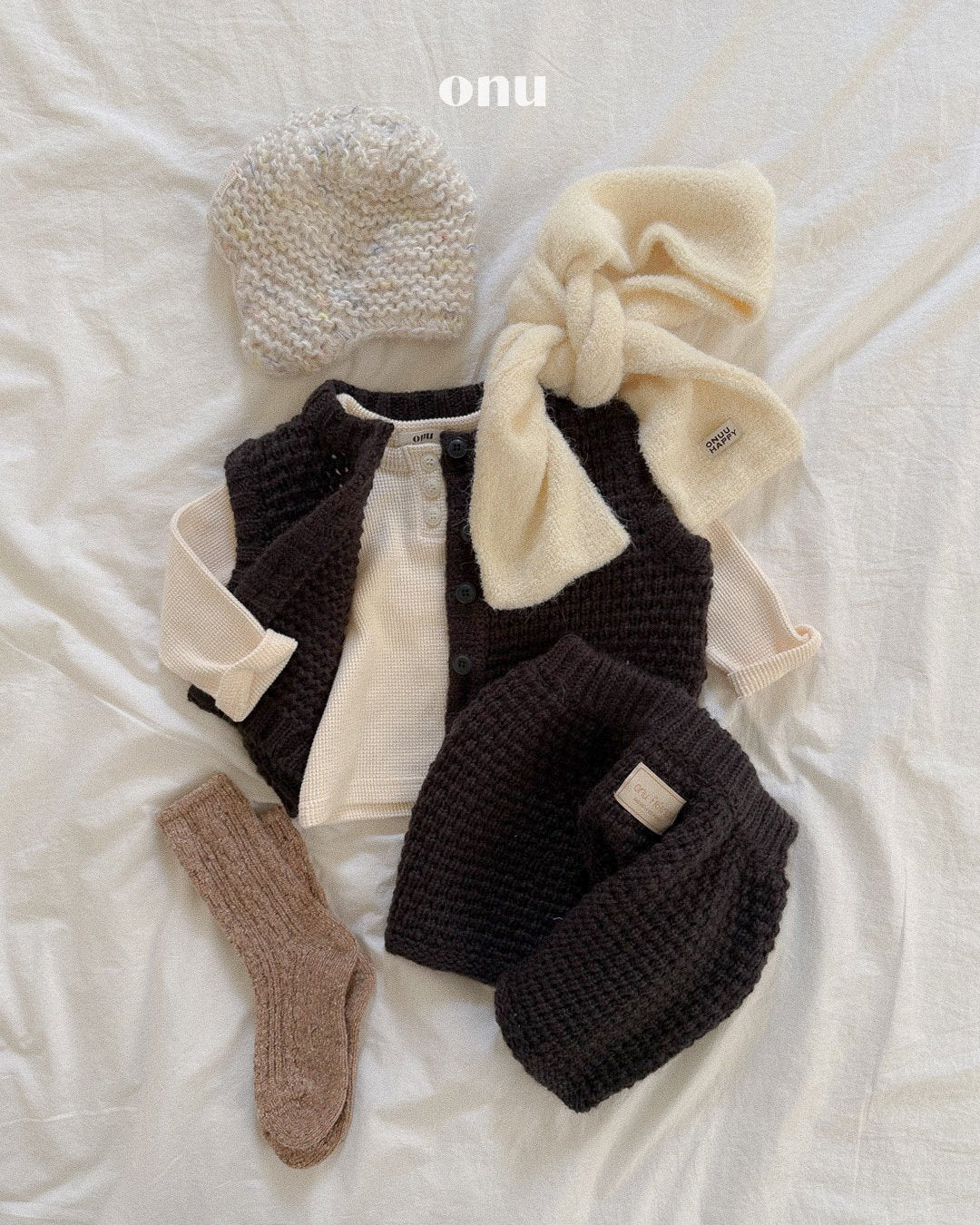 ［ONU］chunky knit vest