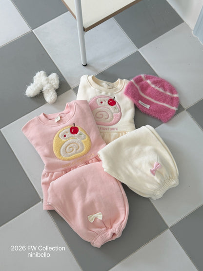 ［ninibello］petit ribbon jogger pants