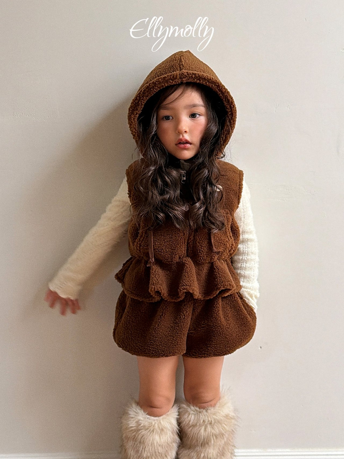 ［ellymolly］bear hood vest