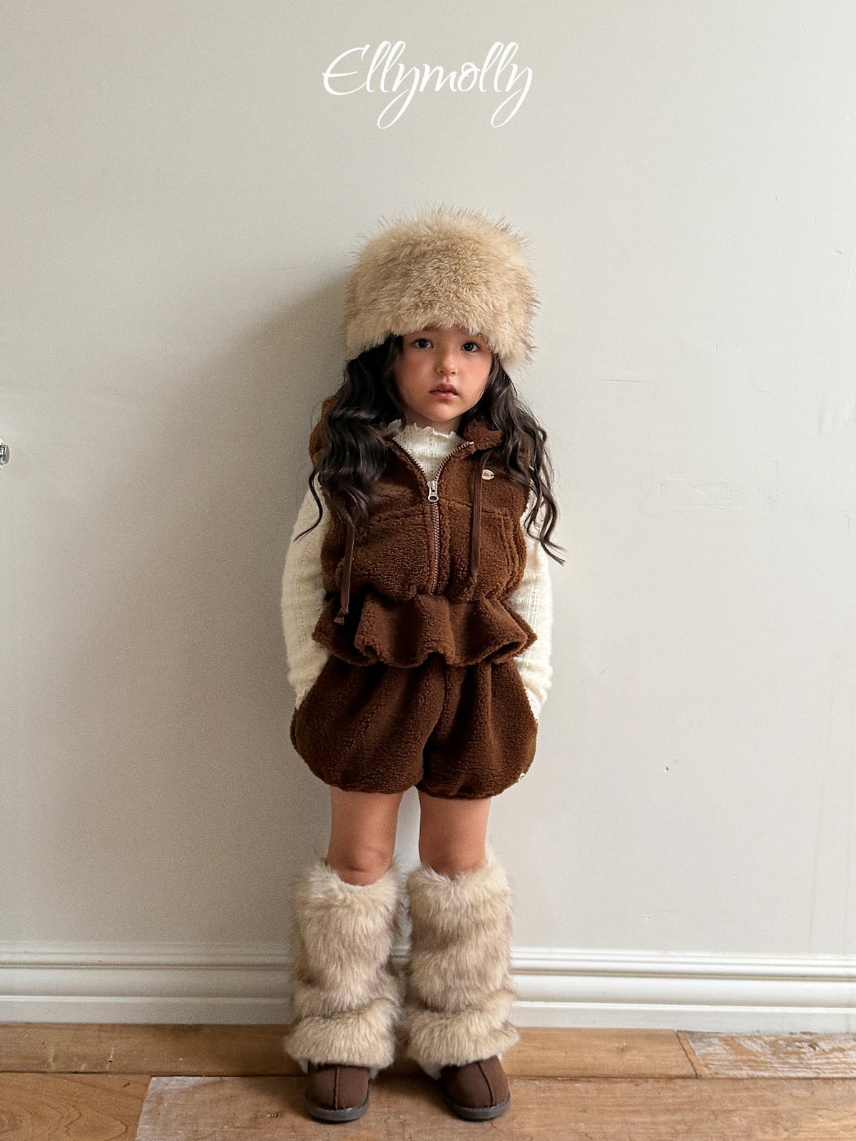 ［ellymolly］bear hood vest