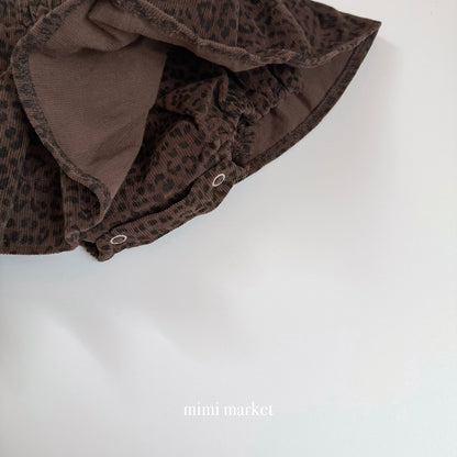 ［mimimarket］leopard corduroy kang skirt