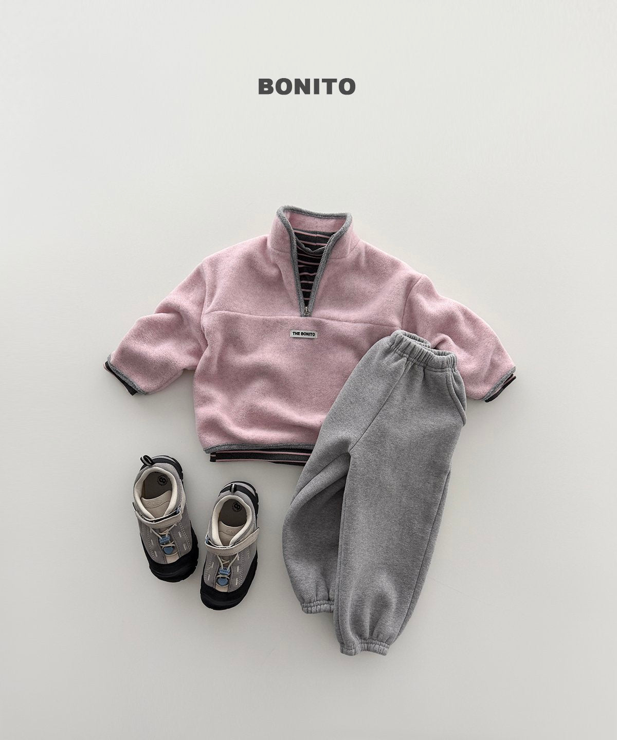 ［BONITO］cotton candy half zip