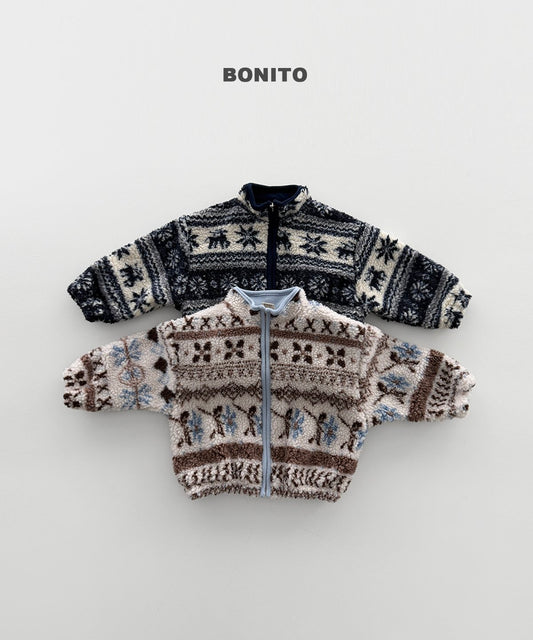［BONITO］nordic zip-up jumper
