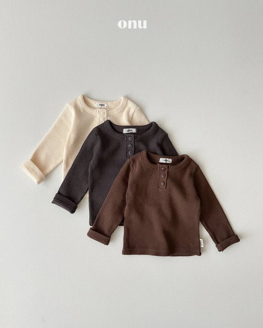 ［ONU］croffle button tee