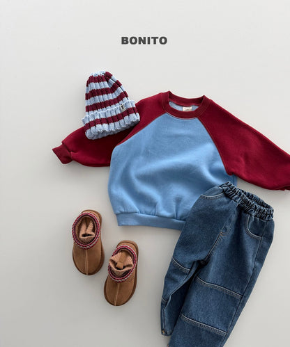 ［BONITO］color raglan sweatshirt