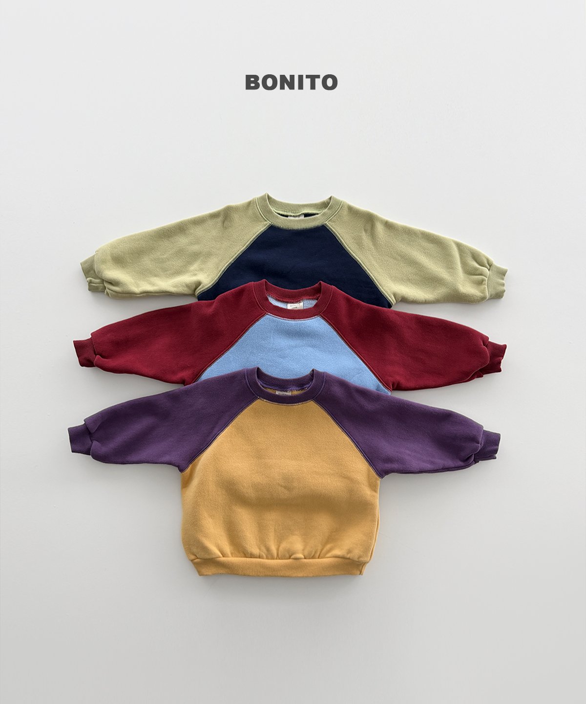 ［BONITO］color raglan sweatshirt