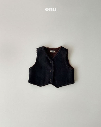 ［ONU］boucle denim vest