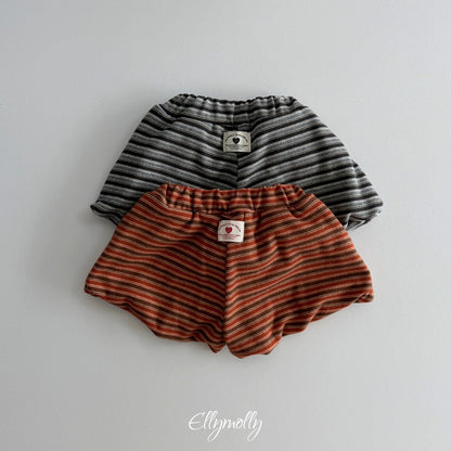 ［ellymolly］latte stripe balloon shorts