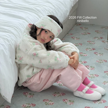 ［ninibello］milk heart embroidery pants