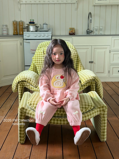 ［ninibello］petit ribbon jogger pants