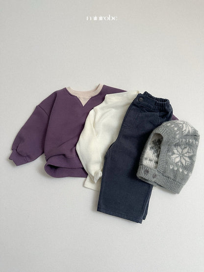 ［minirobe］angora mock neck tee