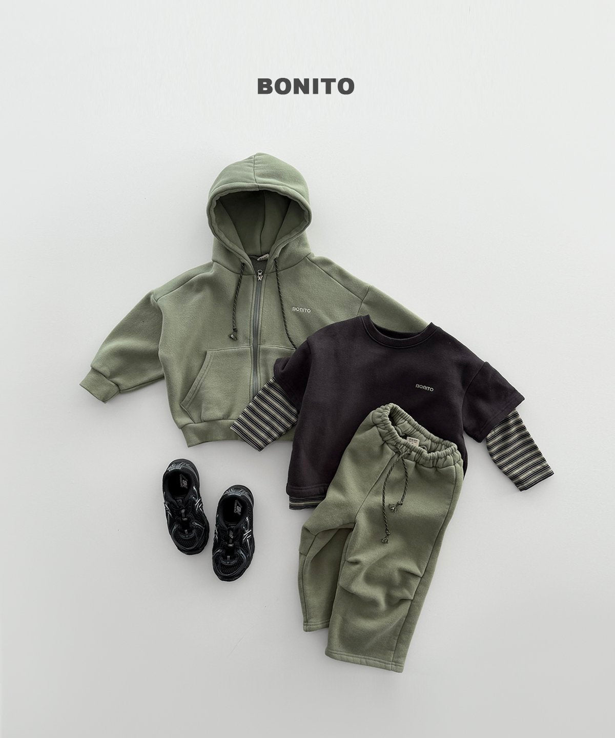 ［BONITO］knee tuck straight pants
