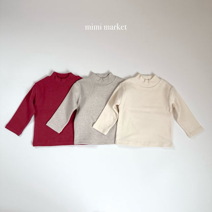 ［mimimarket］peach turtleneck tee