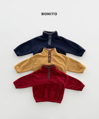 ［BONITO］check fleece pullover