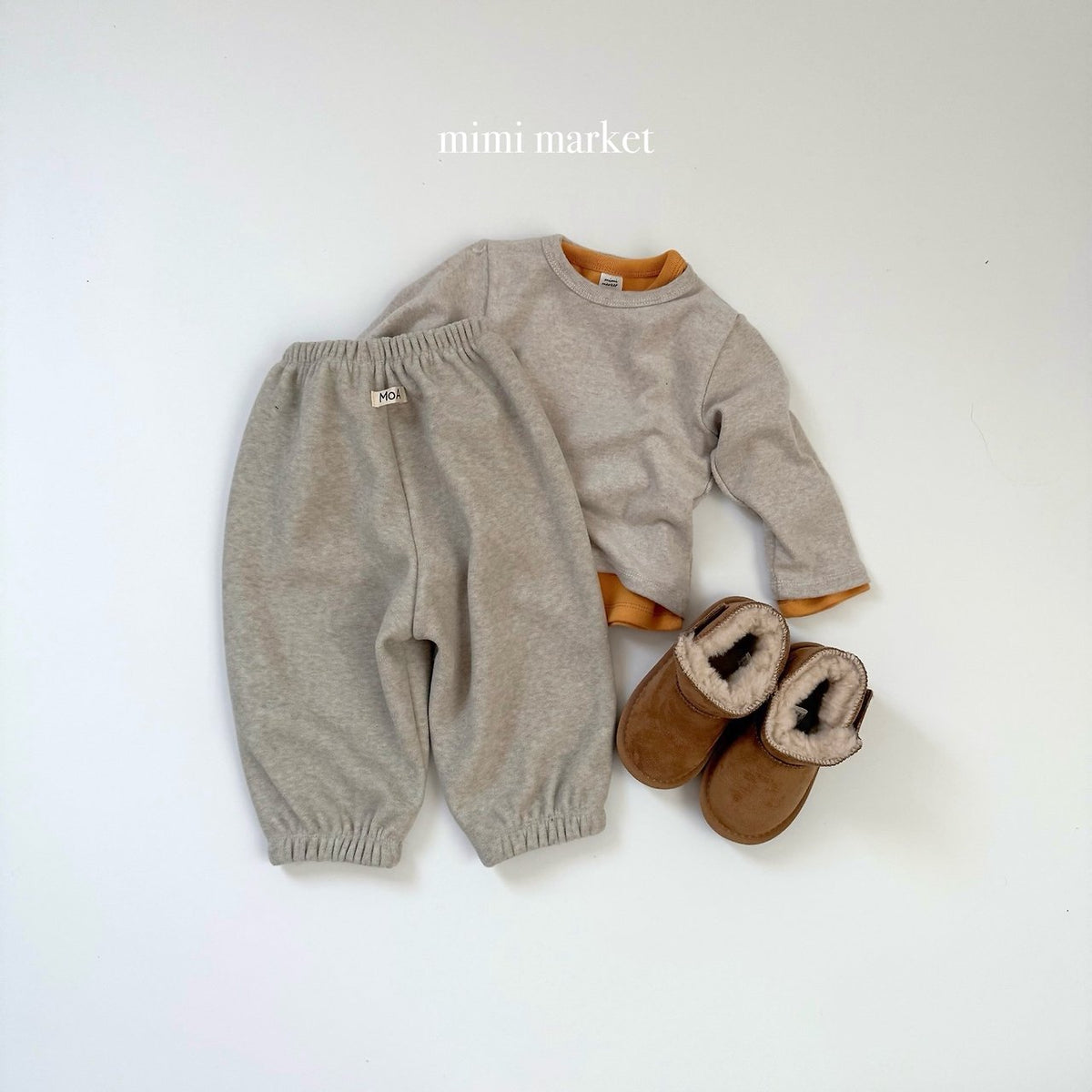 ［mimimarket］peach long sleeve tee