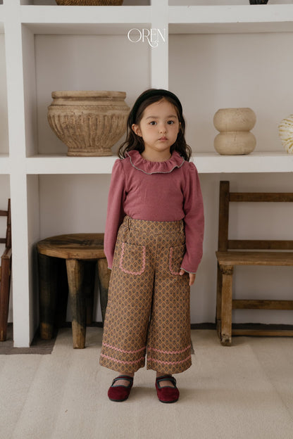 ［OREN］blooming frill picot t-shirt