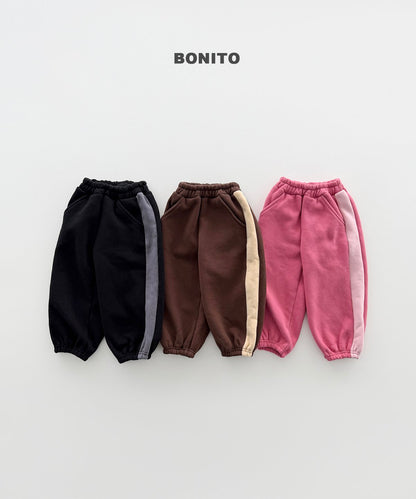 ［BONITO］side color jogger pants
